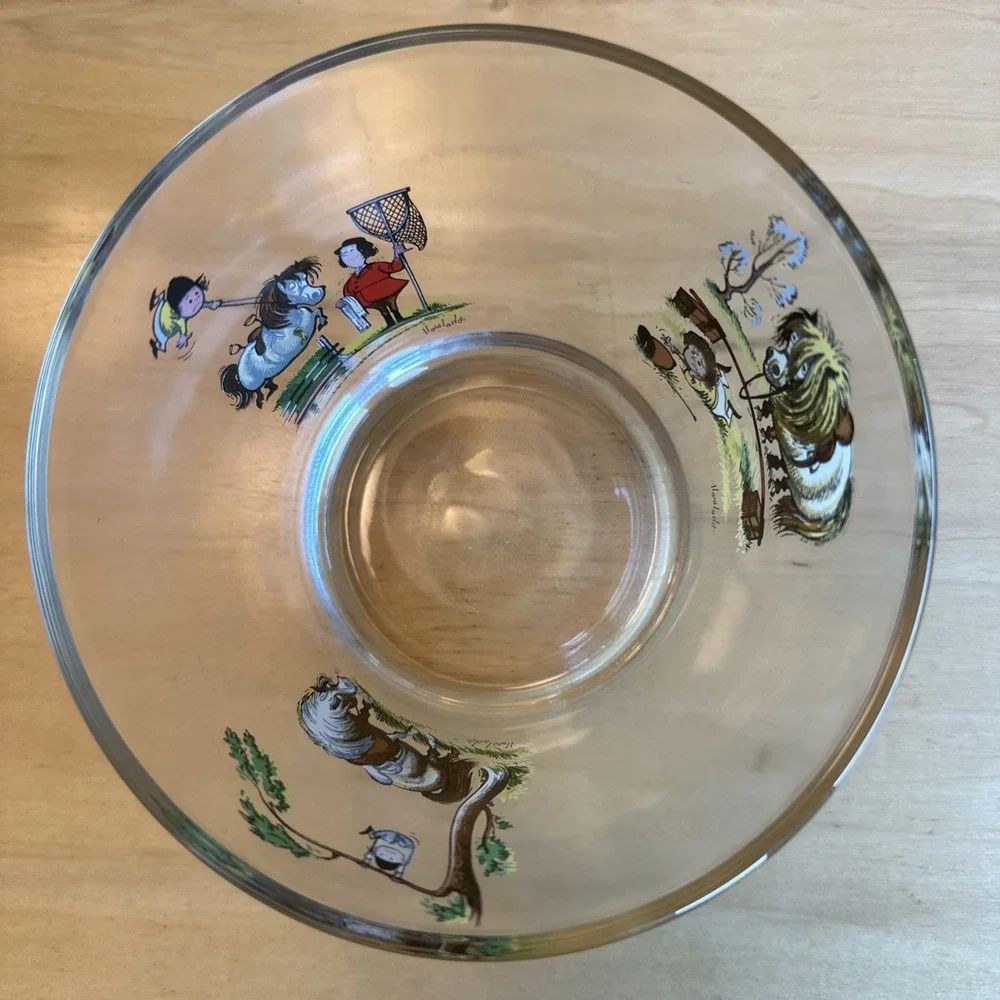 Vintage 1950's Norman Thelwell The Pony‎ Ice Bucket/Candy Dish Bowl Cartoon RARE
